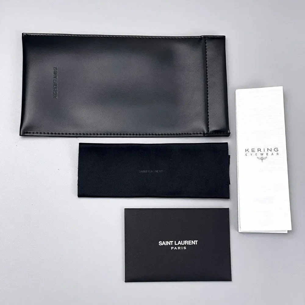 NEW Saint Laurent SLM94 001 Black Grey Cat Eye Unisex Sunglasses